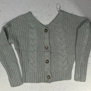 Sage green v-neck sweater